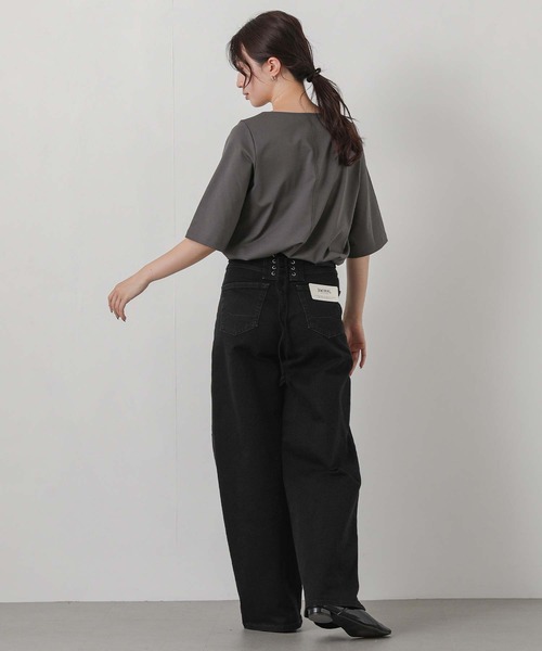 Gready Brilliant（グレディブリリアン）の「ＧＡＲＮＥＴボート７分袖（Tシャツ/カットソー・レディース・チャコールグレー/オフホワイト・38）」の19枚目の写真