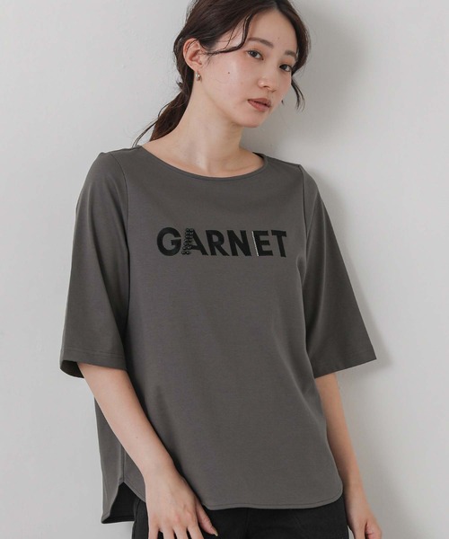 Gready Brilliant（グレディブリリアン）の「ＧＡＲＮＥＴボート７分袖（Tシャツ/カットソー・レディース・チャコールグレー/オフホワイト・38）」の21枚目の写真