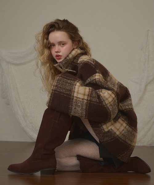 hazyl（ヘイジル）の「check duffel coat / チェックダッフルコート（ダッフルコート・レディース・グリーン系その他/ブラウン系その他・フリー）」の22枚目の写真