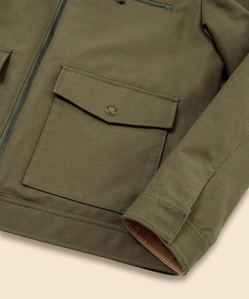 BROOKS BROTHERS(ブルックスブラザーズ)の「コットンキャンバス コーデュロイカラー ワークジャケット(その他アウター・メンズ・オリーブ・LARGE/MEDIUM/SMALL)」の3枚目の写真