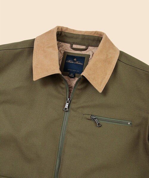 BROOKS BROTHERS(ブルックスブラザーズ)の「コットンキャンバス コーデュロイカラー ワークジャケット(その他アウター・メンズ・オリーブ・LARGE/MEDIUM/SMALL)」の4枚目の写真