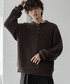 Rocky Monroe（ロッキーモンロー）の「新色追加 オーバーサイズ畦編みヘンリーネック長袖ニットセーター（ニット/セーター・M）」