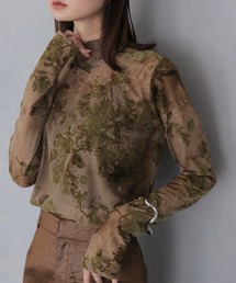 &g'aime（アンジェム）の「【&ｇ'aime 】フロッキーシアータートル　Flocked Sheer Turtleneck（Tシャツ/カットソー）」