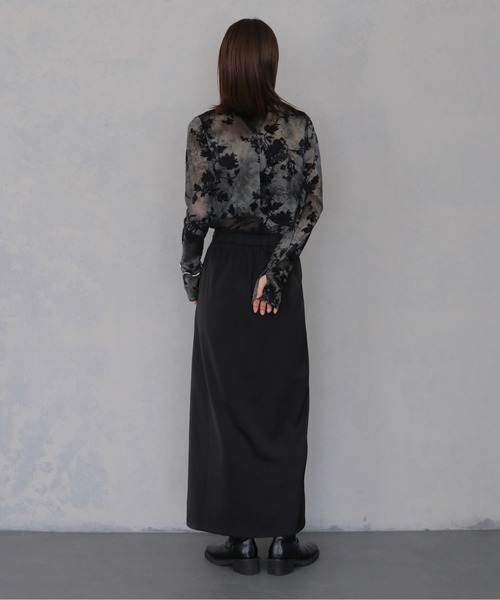 &g'aime(アンジェム)の「【&g'aime 】フロッキーシアータートル Flocked Sheer Turtleneck(Tシャツ/カットソー・レディース・ブラック/ブラウン/グリーン・FREE)」の15枚目の写真
