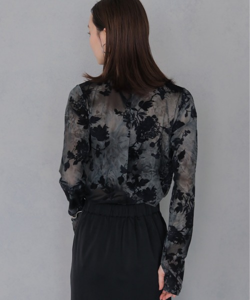 &g'aime(アンジェム)の「【&g'aime 】フロッキーシアータートル Flocked Sheer Turtleneck(Tシャツ/カットソー・レディース・ブラック/ブラウン/グリーン・FREE)」の19枚目の写真