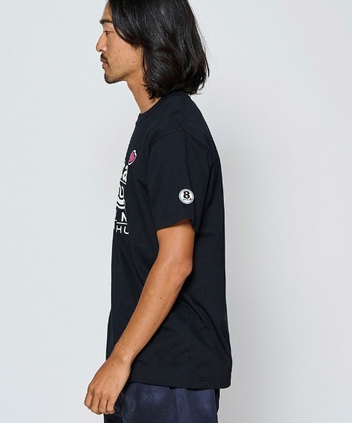 ACANTHUS(アカンサス)の「mt10688- W-name logo S-S tee waveロゴTシャツ(MA2728)(Tシャツ/カットソー・メンズ・ネイビー/ブラック/ホワイト・L/XL/M/S)」の4枚目の写真