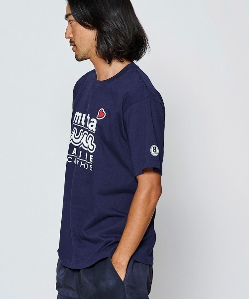 ACANTHUS(アカンサス)の「mt10688- W-name logo S-S tee waveロゴTシャツ(MA2728)(Tシャツ/カットソー・メンズ・ネイビー/ブラック/ホワイト・L/XL/M/S)」の12枚目の写真