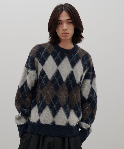 LOWRYS FARM(ローリーズファーム)の「【LFM(U)】アーガイルニットクルーネック 1089093(ニット/セーター・メンズ・グリーン/ネイビー・LARGE/MEDIUM)」の21枚目の写真