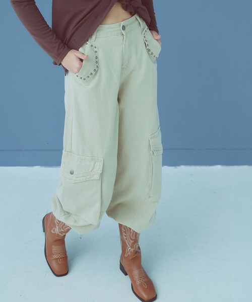 ad thie(アドティエ)の「フロントギャザー フリル トップス(カーディガン/ボレロ・レディース・チャコール/ブラウン/ブラック・FREE)」の17枚目の写真
