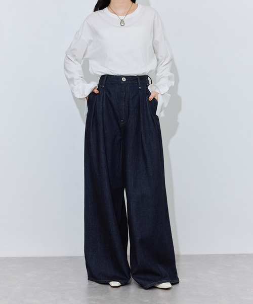 upperhights(アッパーハイツ)の「【upper hights for ADAM ET ROPE'】別注 CARRIE(デニムパンツ・レディース・ネイビー・24/23/22/25)」の4枚目の写真