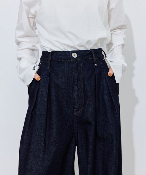 upperhights(アッパーハイツ)の「【upper hights for ADAM ET ROPE'】別注 CARRIE(デニムパンツ・レディース・ネイビー・24/23/22/25)」の8枚目の写真