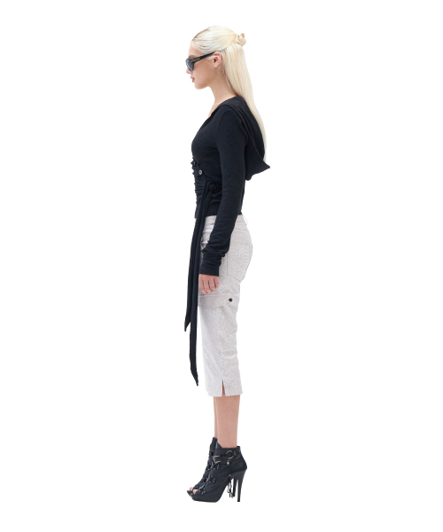 HILLDA（ヒルダ）の「Layered Wrap Hood Top [Black]（パーカー・レディース・その他・FREE）」の5枚目の写真