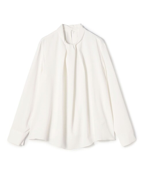 BALLSEY(ボールジィ)の「パウダリージョーゼット タイライクブラウス(シャツ/ブラウス・レディース・チャコールグレー/ライトブルー/ホワイト・36)」の2枚目の写真