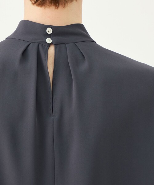 BALLSEY(ボールジィ)の「パウダリージョーゼット タイライクブラウス(シャツ/ブラウス・レディース・チャコールグレー/ライトブルー/ホワイト・36)」の9枚目の写真