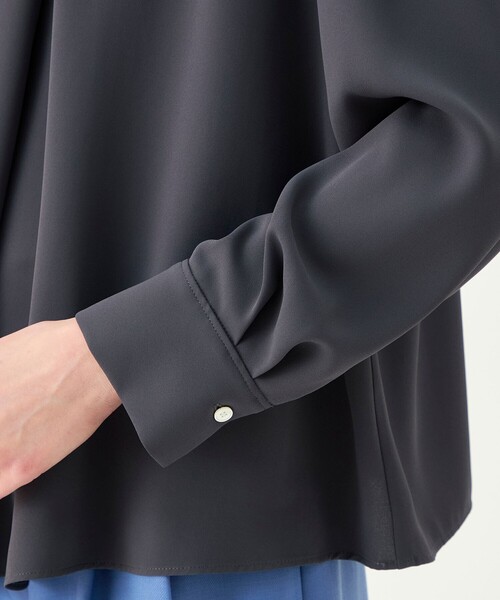 BALLSEY(ボールジィ)の「パウダリージョーゼット タイライクブラウス(シャツ/ブラウス・レディース・チャコールグレー/ライトブルー/ホワイト・36)」の10枚目の写真