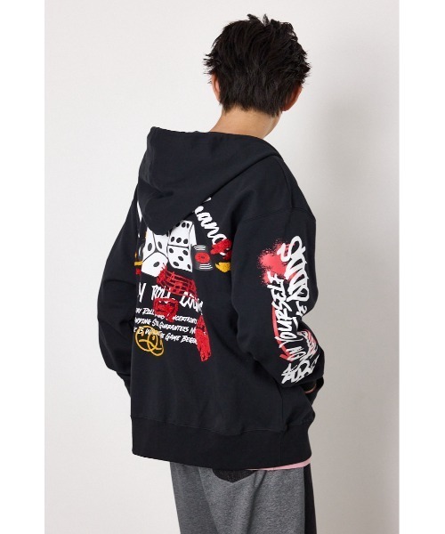 RODEO CROWNS WIDE BOWL(ロデオクラウンズワイドボウル)の「No Dice zipパーカー(パーカー・メンズ・カーキ/ホワイト/ブラック・MEDIUM/LARGE)」の2枚目の写真