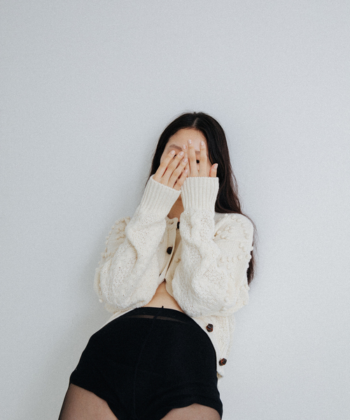 EDIT. FOR LULU(エディットフォールル)の「【NOHRA /ノーラ】Popcorn knit cardigan(ニット/セーター・レディース・ブラウン/ホワイト・FREE)」の3枚目の写真