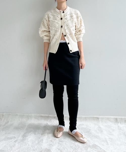 EDIT. FOR LULU(エディットフォールル)の「【NOHRA /ノーラ】Popcorn knit cardigan(ニット/セーター・レディース・ブラウン/ホワイト・FREE)」の5枚目の写真