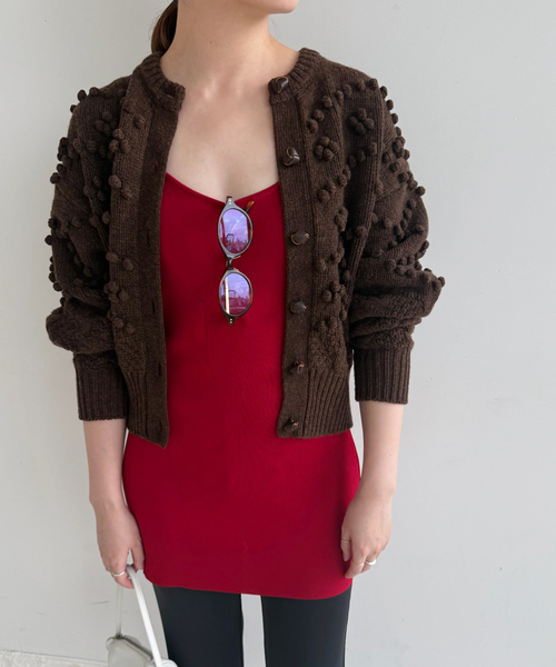 EDIT. FOR LULU(エディットフォールル)の「【NOHRA /ノーラ】Popcorn knit cardigan(ニット/セーター・レディース・ブラウン/ホワイト・FREE)」の7枚目の写真