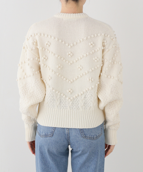 EDIT. FOR LULU(エディットフォールル)の「【NOHRA /ノーラ】Popcorn knit cardigan(ニット/セーター・レディース・ブラウン/ホワイト・FREE)」の11枚目の写真