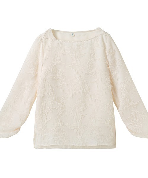 LUCPY(ラクピー)の「フリンジジャガードシアーブラウス(シャツ/ブラウス・レディース・ホワイト・MEDIUM/LARGE/X-LARGE/SMALL)」の1枚目の写真