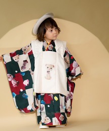 utatane（ウタタネ）の「七五三３歳用被布コートセット ニコアンティーク ユニセックス（着物）」