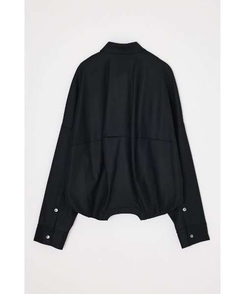 ENFOLD(エンフォルド)の「SYMMETRY CROPPED SHIRT(Tシャツ/カットソー・レディース・チャコールグレー/杢グレー/ブラック・38)」の4枚目の写真