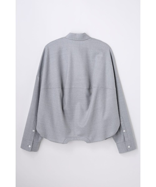 ENFOLD(エンフォルド)の「SYMMETRY CROPPED SHIRT(Tシャツ/カットソー・レディース・チャコールグレー/杢グレー/ブラック・38)」の5枚目の写真