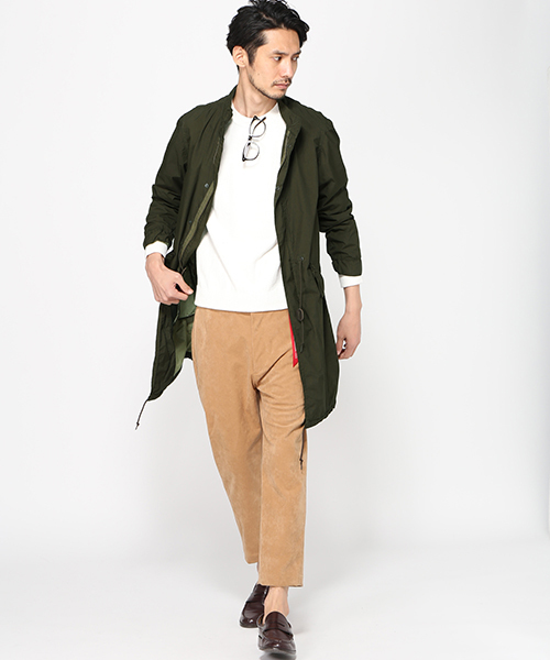 Alpha Industries(アルファインダストリーズ)の「◇ALPHA / アルファ NO STAND COLLAR M-65(ミリタリージャケット・メンズ・ブラック/カーキ・MEDIUM/LARGE)」の4枚目の写真