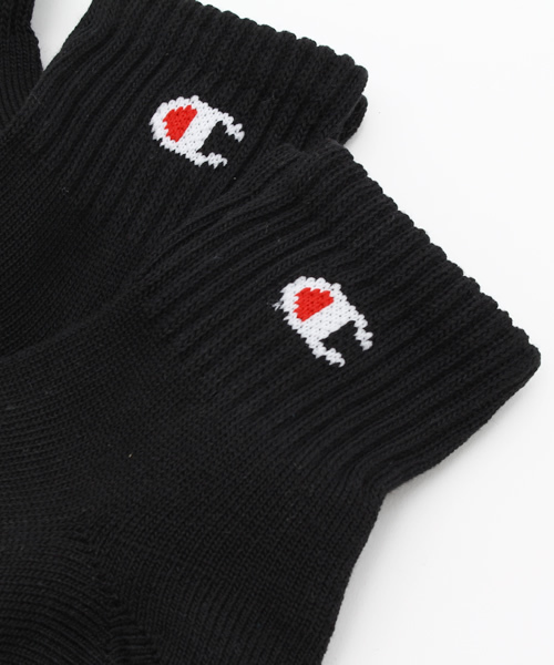 Champion(チャンピオン)の「【Champion】クォーターソックス 3足セット(ソックス/靴下・メンズ・ブラック/グレー/ホワイト・27-29/23-25/25-27)」の4枚目の写真