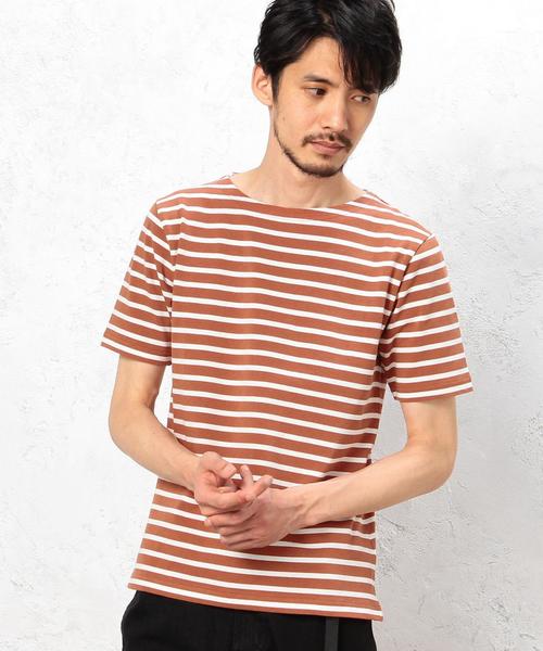 green label relaxing（グリーンレーベルリラクシング）の「KC BORDER BOAT/N S/S Tシャツ◆（Tシャツ/カットソー・メンズ・ホワイト/ネイビー/ブラック/ライトグレー/オレンジ系その他・X-LARGE/SMALL/LARGE/MEDIUM）」の5枚目の写真