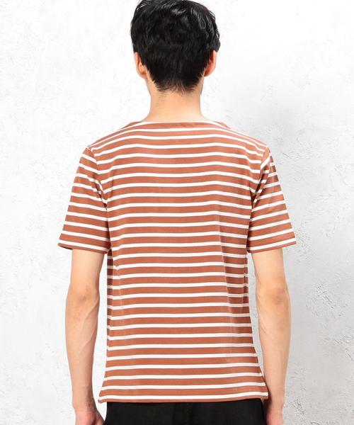 green label relaxing（グリーンレーベルリラクシング）の「KC BORDER BOAT/N S/S Tシャツ◆（Tシャツ/カットソー・メンズ・ホワイト/ネイビー/ブラック/ライトグレー/オレンジ系その他・X-LARGE/SMALL/LARGE/MEDIUM）」の19枚目の写真