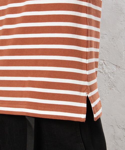 green label relaxing（グリーンレーベルリラクシング）の「KC BORDER BOAT/N S/S Tシャツ◆（Tシャツ/カットソー・メンズ・ホワイト/ネイビー/ブラック/ライトグレー/オレンジ系その他・X-LARGE/SMALL/LARGE/MEDIUM）」の14枚目の写真