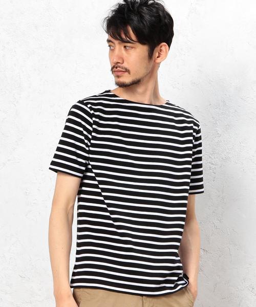 green label relaxing（グリーンレーベルリラクシング）の「KC BORDER BOAT/N S/S Tシャツ◆（Tシャツ/カットソー・メンズ・ホワイト/ネイビー/ブラック/ライトグレー/オレンジ系その他・X-LARGE/SMALL/LARGE/MEDIUM）」の18枚目の写真