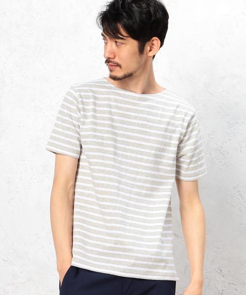 green label relaxing（グリーンレーベルリラクシング）の「KC BORDER BOAT/N S/S Tシャツ◆（Tシャツ/カットソー・メンズ・ホワイト/ネイビー/ブラック/ライトグレー/オレンジ系その他・X-LARGE/SMALL/LARGE/MEDIUM）」の8枚目の写真