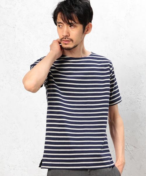 green label relaxing（グリーンレーベルリラクシング）の「KC BORDER BOAT/N S/S Tシャツ◆（Tシャツ/カットソー・メンズ・ホワイト/ネイビー/ブラック/ライトグレー/オレンジ系その他・X-LARGE/SMALL/LARGE/MEDIUM）」の10枚目の写真