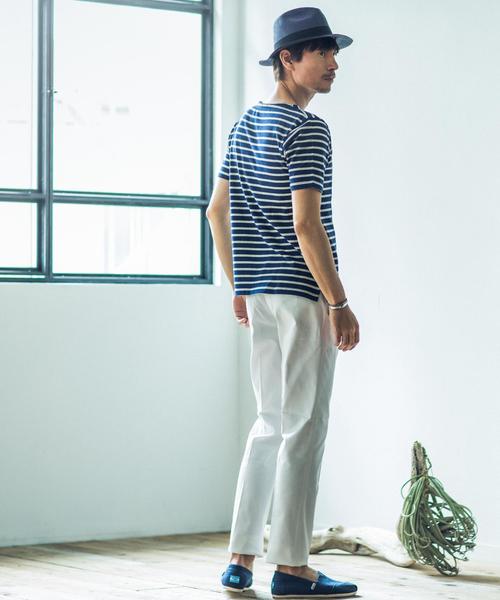 green label relaxing（グリーンレーベルリラクシング）の「KC BORDER BOAT/N S/S Tシャツ◆（Tシャツ/カットソー・メンズ・ホワイト/ネイビー/ブラック/ライトグレー/オレンジ系その他・X-LARGE/SMALL/LARGE/MEDIUM）」の12枚目の写真