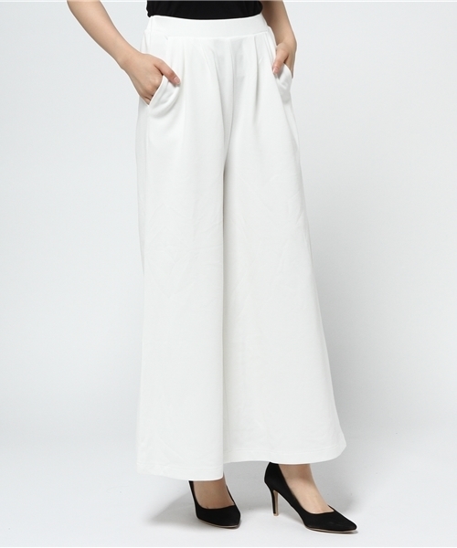 SLY（スライ）の「PONCH TUCK WIDE LONG PT-S（その他パンツ・レディース・ホワイト/ベージュ/ブラック・1/2）」の9枚目の写真