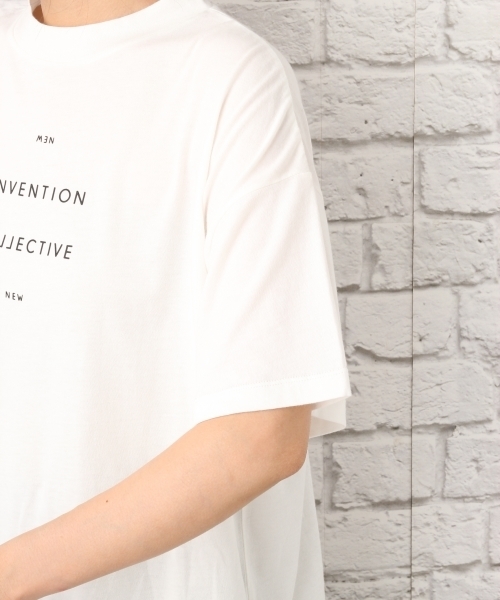 LEPSIM（レプシィム）の「ハイネックプリントワイドTシャツ　729319（Tシャツ/カットソー・レディース・ブラック/オフホワイト/トップグレー・FREE）」の5枚目の写真