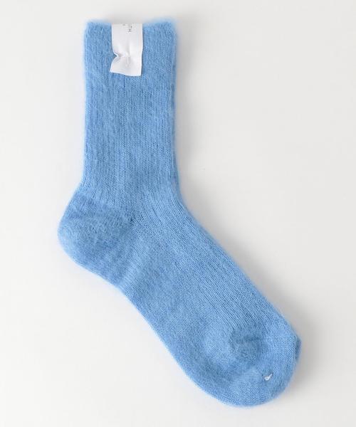 BEAUTY&YOUTH UNITED ARROWS(ビューティーアンドユースユナイテッドアローズ)の「BY モヘヤ混ソックス ◆(ソックス/靴下・レディース・オフホワイト/グレー/ライトピンク/ピンク/ライトブルー・FREE)」の1枚目の写真