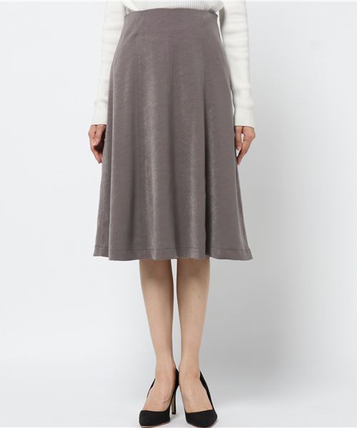 N.(N. Natural Beauty Basic)(エヌエヌナチュラルビューティーベーシック)の「ハイウエストスウェードスカート(スカート・レディース・ブラック/ベージュ/グレー・SMALL/MEDIUM)」の4枚目の写真
