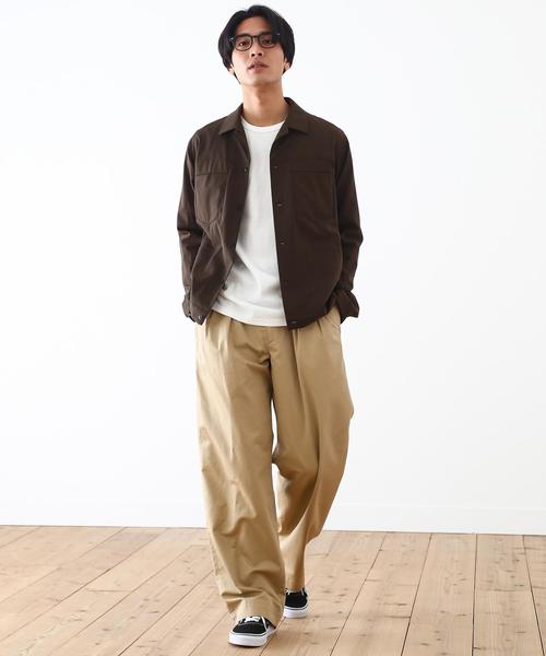 green label relaxing（グリーンレーベルリラクシング）の「■■SC C/TEN/チノ 2P ワイドパンツ ◆（チノパンツ・メンズ・ベージュ/ブラック・X-LARGE/MEDIUM/LARGE/SMALL）」の5枚目の写真