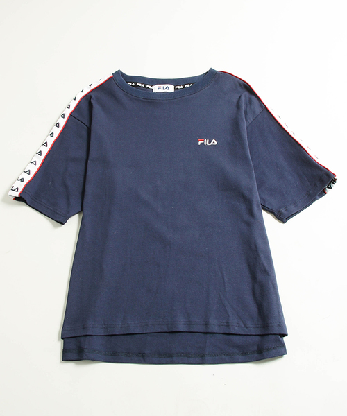 FILA(フィラ)の「∴WEGO/FILAラインテープTシャツ(Tシャツ/カットソー・メンズ・ネイビー/レッド・MEDIUM/LARGE)」の18枚目の写真