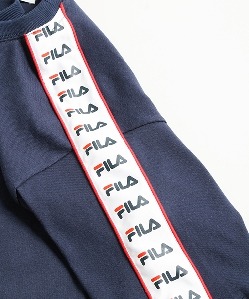 FILA(フィラ)の「∴WEGO/FILAラインテープTシャツ(Tシャツ/カットソー・メンズ・ネイビー/レッド・MEDIUM/LARGE)」の12枚目の写真