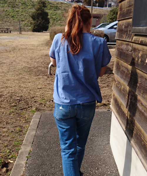 un dix cors（アンディコール）の「レース刺繍ブラウス（シャツ/ブラウス・レディース・イエロー/ブルー・ﾌﾘ-）」の8枚目の写真