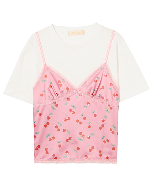 Candy Stripper（キャンディストリッパー）の「SUNNY CHERRY CAMISOLE ＆ TOPS（Tシャツ/カットソー・レディース・ピンク/レッド/ブラック・2）」の3枚目の写真