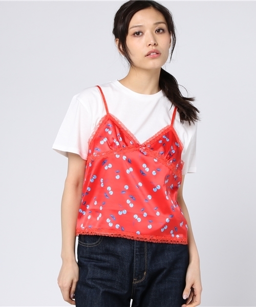 Candy Stripper（キャンディストリッパー）の「SUNNY CHERRY CAMISOLE ＆ TOPS（Tシャツ/カットソー・レディース・ピンク/レッド/ブラック・2）」の14枚目の写真