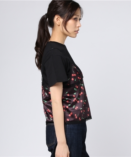 Candy Stripper（キャンディストリッパー）の「SUNNY CHERRY CAMISOLE ＆ TOPS（Tシャツ/カットソー・レディース・ピンク/レッド/ブラック・2）」の5枚目の写真