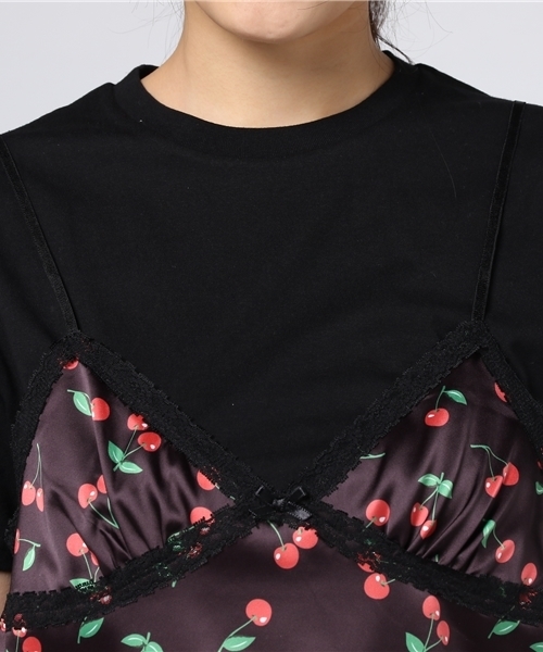 Candy Stripper（キャンディストリッパー）の「SUNNY CHERRY CAMISOLE ＆ TOPS（Tシャツ/カットソー・レディース・ピンク/レッド/ブラック・2）」の7枚目の写真