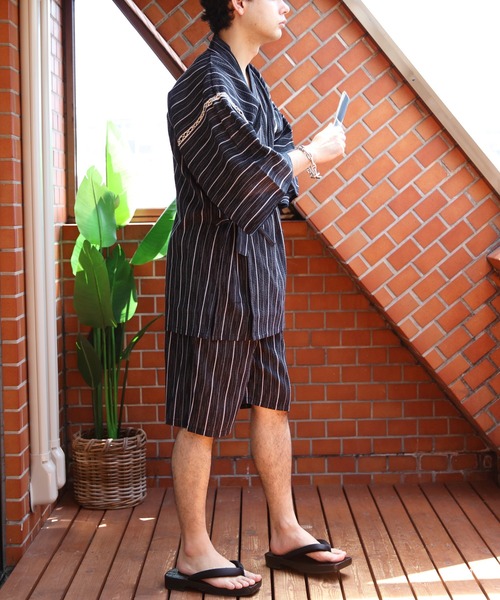 セール】しじら織り 甚平 上下セット コットン 涼しい（浴衣）｜8